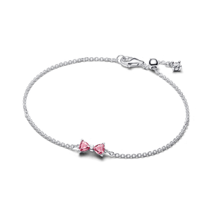 Brazalete de Cadena con Moño Rosa