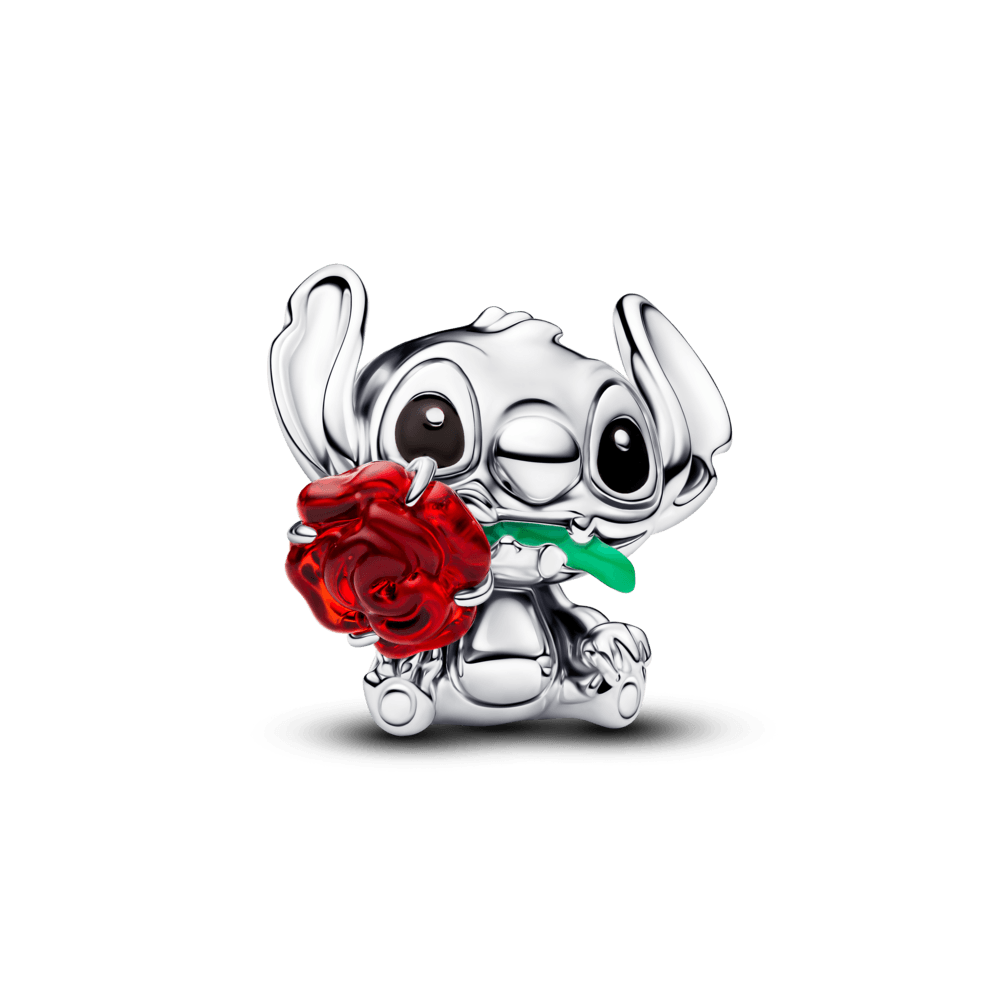 Charm Stitch de Disney en Cristal Murano Rosa