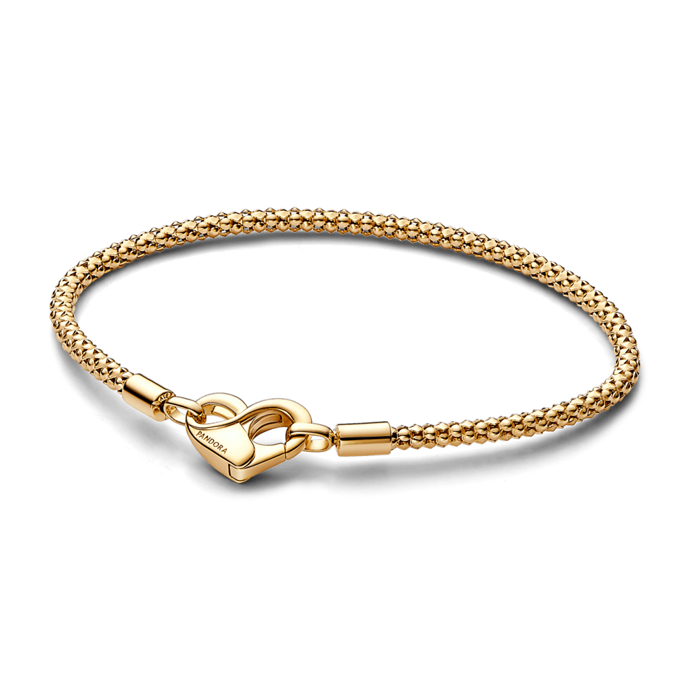Brazalete Cadena con Tachuelas Pandora Moments Recubrimiento en Oro de 14k