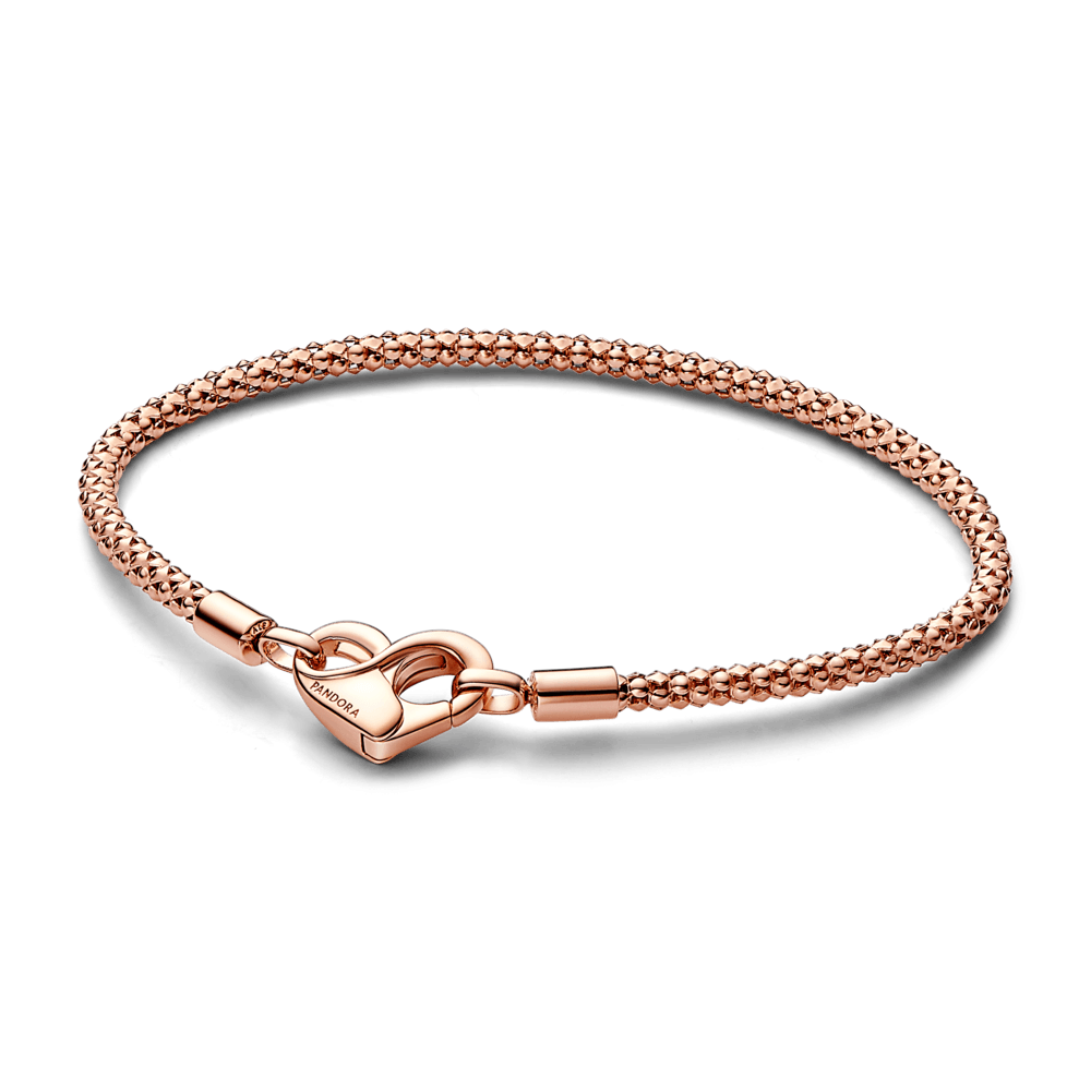 Brazalete Cadena con Tachuelas Pandora Moments Recubrimiento en Oro Rosa de 14k