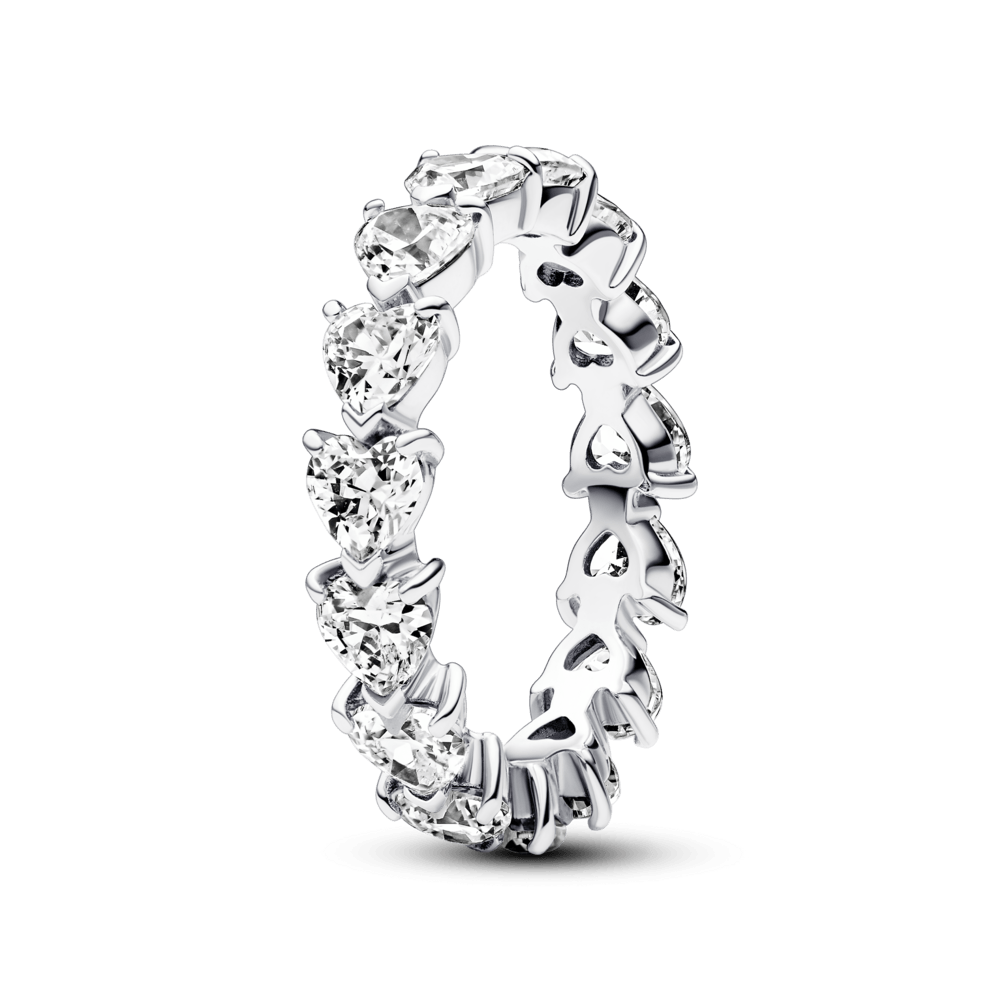 Anillo Eternidad Fila de Corazones