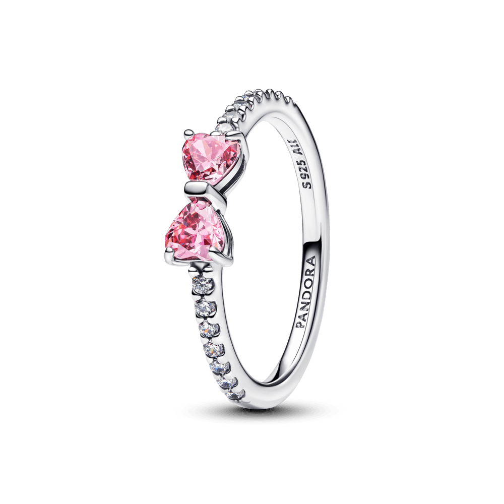 Anillo Moño Rosado Brillante